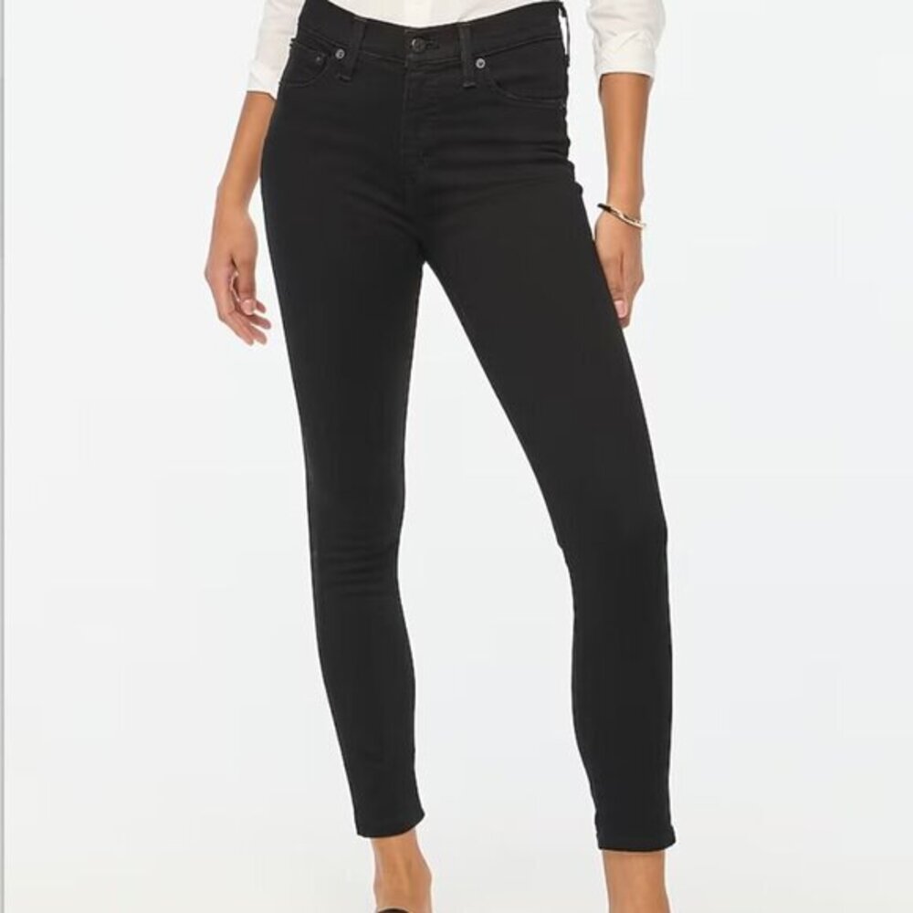 J. Crew‎ Factory Black Denim Size 30 Tall Mid Rise Skinny Ankle NWT Casual